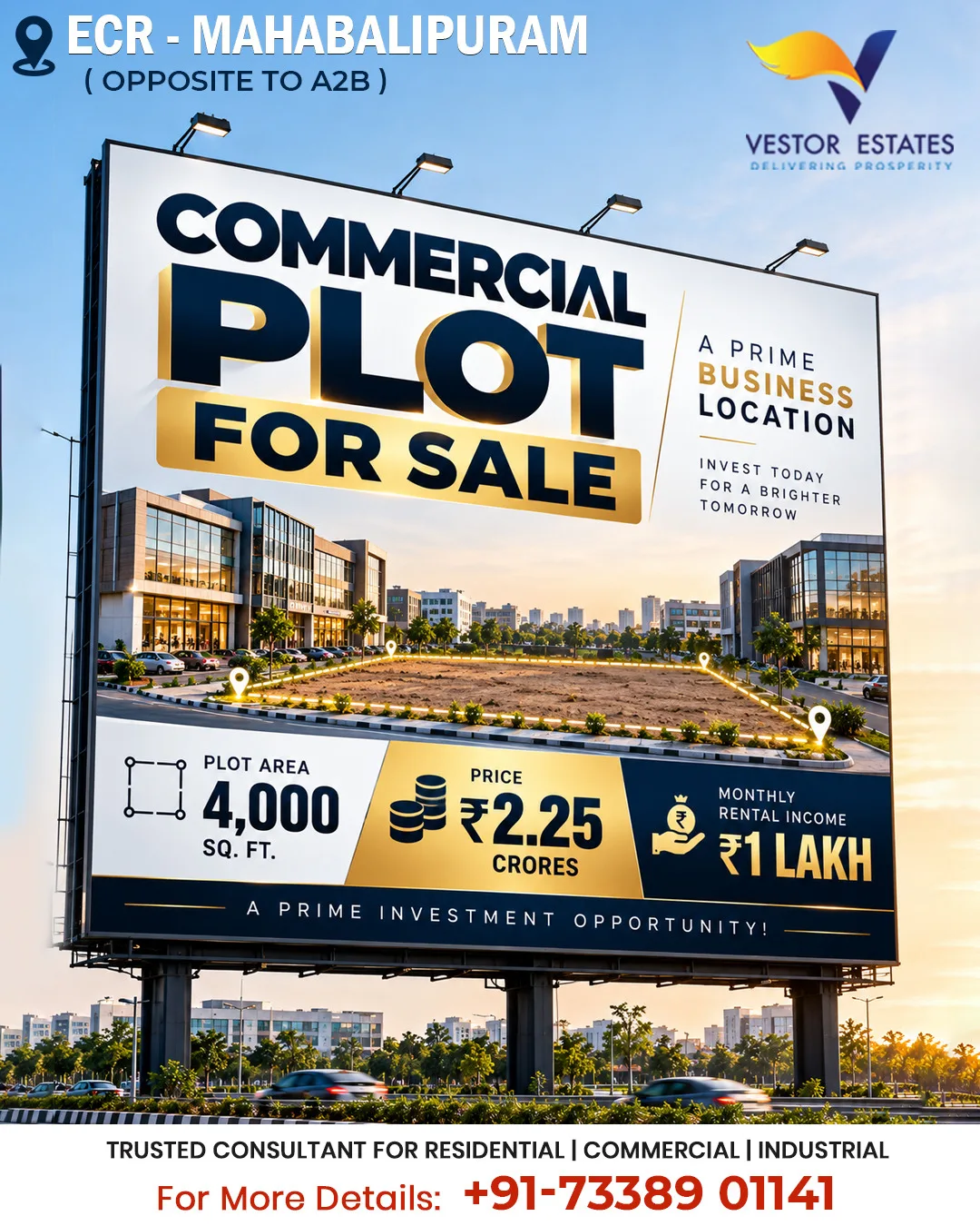 Commercial plot, ECR Mahabalipuram (opposite A2B) — photo 1